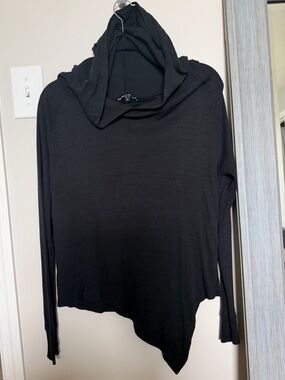 Generation Love Black Hooded Asymmetric Knit hooded Sweater